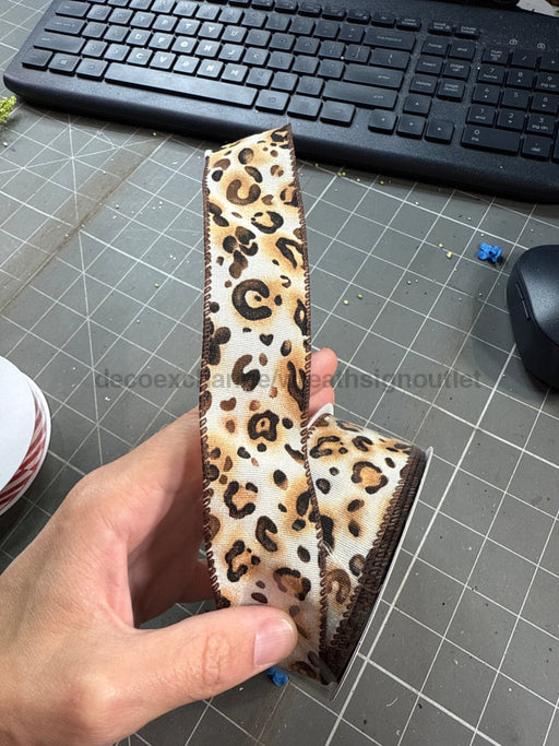 Cheetah Print Canvas 1.5’’X10Y 61028-09-38 Ribbon