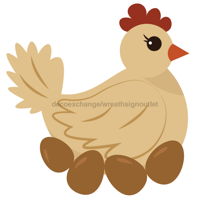 Chicken Door Hanger Hen Decoe-W-903717 22’ Wood