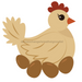 Chicken Door Hanger Hen Decoe-W-903717 22’ Wood