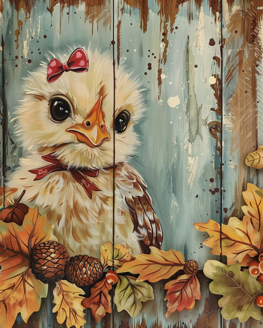 Chicken Sign Fall Dco-01703 For Wreath 8X10’ Metal