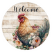Chicken Sign Farmhouse Decoe-5225 10’ Metal Round