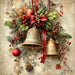 Christmas Bell Sign, DCO-102319, Sign For Wreath, 10x10in Metal Sign