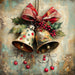 Christmas Bell Sign, DCO-102332, Sign For Wreath, 10x10in Metal Sign