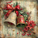 Christmas Bell Sign, DCO-102338, Sign For Wreath, 10x10in Metal Sign