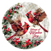Christmas Cardinals, DCO-102644, Sign For Wreath, 10" Metal Sign