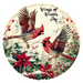 Christmas Cardinals, DCO-102648-D, Sign For Wreath, 10" Wood Sign