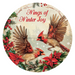 Christmas Cardinals, DCO-102651, Sign For Wreath, 10" Metal Sign