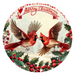 Christmas Cardinals, DCO-102655-D, Sign For Wreath, 10" Wood Sign