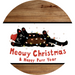 Christmas Cat, DCO-102838-DH, Sign For Wreath, 18" Door Hanger