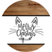 Christmas Cat, DCO-102839-DH, Sign For Wreath, 18" Door Hanger