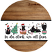 Christmas Cat Sign, DCO-102830-DH, Sign For Wreath, 18" Door Hanger
