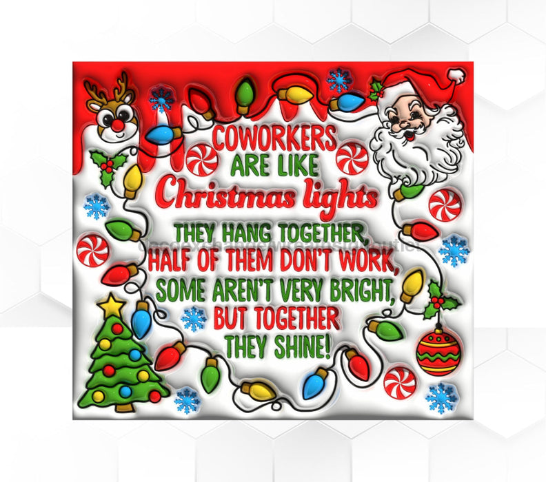 Christmas Coworkers Tumbler 20 Oz Skinny Decoetumbler-358