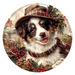 Christmas Dog, DCO-102721, Sign For Wreath, 10" Metal Sign