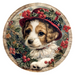 Christmas Dog, DCO-102722-D, Sign For Wreath, 18" Door Hanger