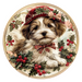 Christmas Dog, DCO-102723-D, Sign For Wreath, 18" Door Hanger