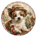 Christmas Dog, DCO-102726-D, Sign For Wreath, 18" Door Hanger