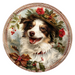 Christmas Dog, DCO-102730, Sign For Wreath, 10" Metal Sign
