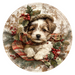 Christmas Dog, DCO-102740-D, Sign For Wreath, 18" Door Hanger
