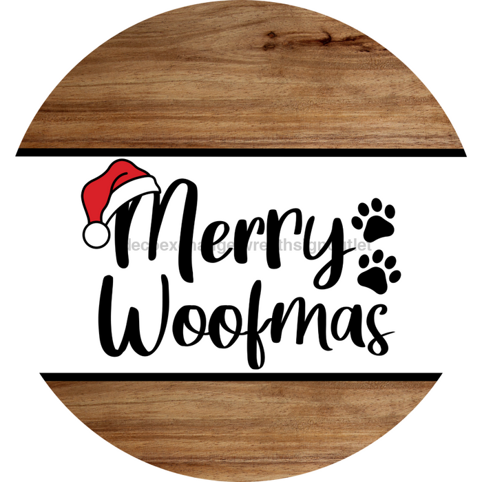 Christmas Dog, DCO-102833-DH, Sign For Wreath, 18" Door Hanger