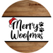 Christmas Dog, DCO-102833-DH, Sign For Wreath, 18" Door Hanger