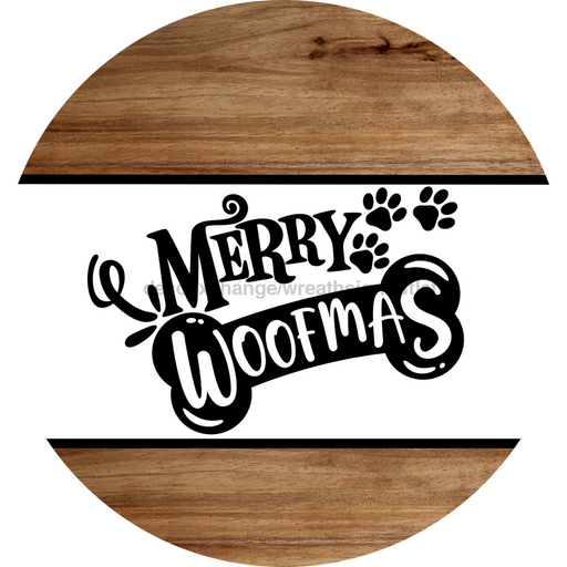 Christmas Dog, DCO-102836-DH, Sign For Wreath, 18" Door Hanger