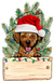 Christmas Dog Sign Wood Sign Door Hanger Decoe-W-441 22