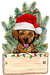 Christmas Dog Sign Wood Sign Door Hanger Decoe-W-441 22