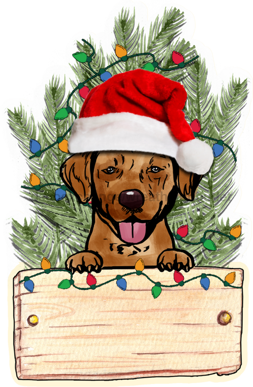 Christmas Dog Sign Wood Sign Door Hanger Decoe-W-441 22