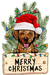 Christmas Dog Sign Wood Sign Door Hanger Decoe-W-442 22