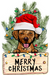 Christmas Dog Sign Wood Sign Door Hanger Decoe-W-442 22
