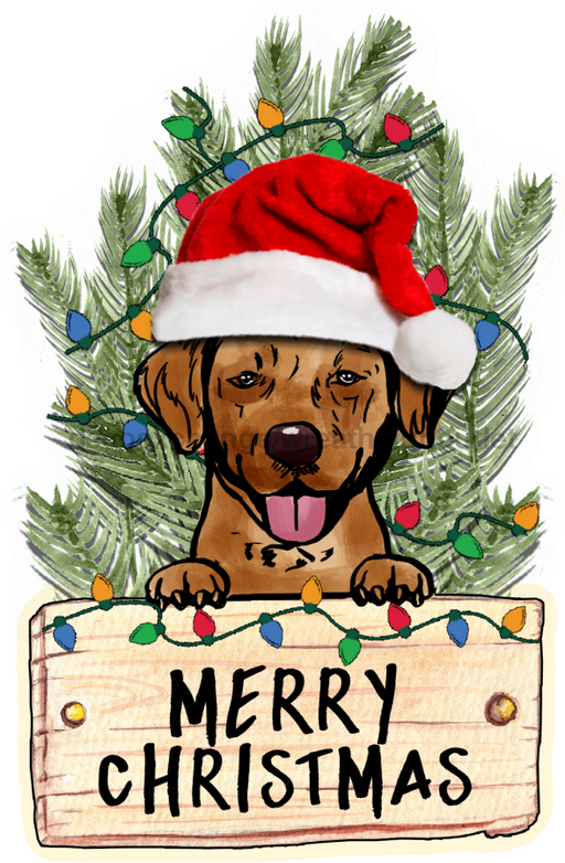 Christmas Dog Sign Wood Sign Door Hanger Decoe-W-442 22