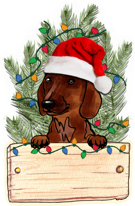 Christmas Dog Sign Wood Sign Door Hanger Decoe-W-444 22