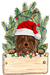 Christmas Dog Sign Wood Sign Door Hanger Decoe-W-447 22