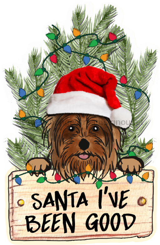 Christmas Dog Sign Wood Sign Door Hanger Decoe-W-448 22