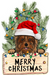 Christmas Dog Sign Wood Sign Door Hanger Decoe-W-449 22