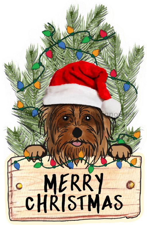 Christmas Dog Sign Wood Sign Door Hanger Decoe-W-449 22