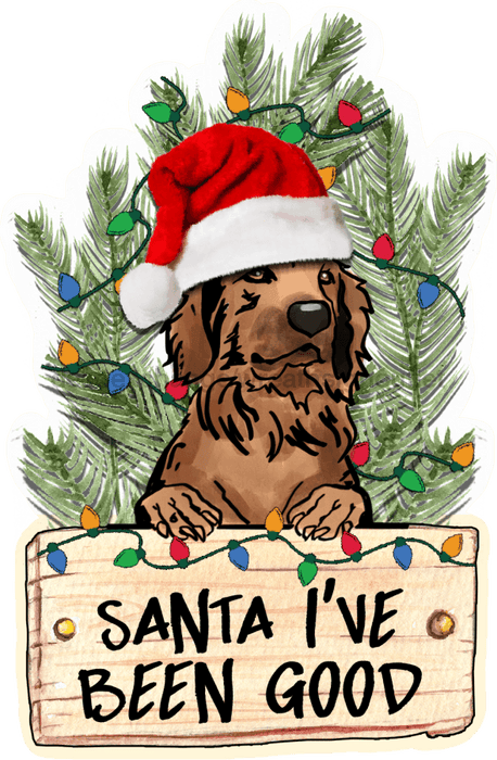 Christmas Dog Sign Wood Sign Door Hanger Decoe-W-450 22