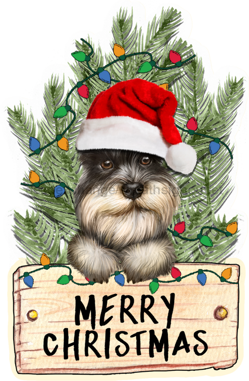 Christmas Dog Sign Wood Sign Door Hanger Decoe-W-455 22