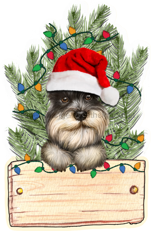 Christmas Dog Sign Wood Sign Door Hanger Decoe-W-456 22