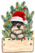 Christmas Dog Sign Wood Sign Door Hanger Decoe-W-456 22