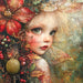 Christmas Fairy, DCO-102137, Sign For Wreath, 10x10in Metal Sign