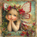 Christmas Fairy, DCO-102145, Sign For Wreath, 10x10in Metal Sign