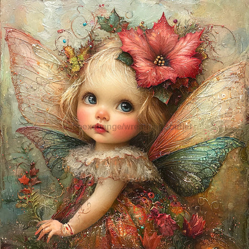 Christmas Fairy, DCO-102151, Sign For Wreath, 10x10in Metal Sign