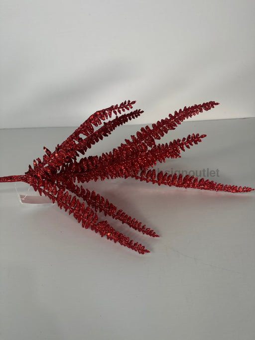 Christmas Fern Spray Red 60143 Greenery