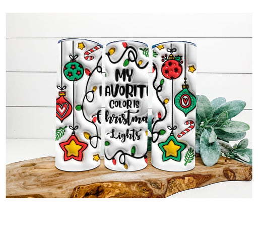 Christmas Lights Tumbler 20 Oz Skinny Decoetumbler-355