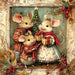 Christmas Mouse Sign, DCO-102446, Sign For Wreath, 10x10in Metal Sign