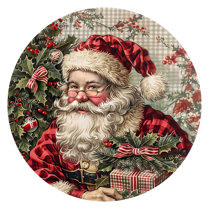 Christmas Santa, DCO-102679-D, Sign For Wreath, 18" Door Hanger
