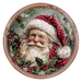 Christmas Santa, DCO-102682, Sign For Wreath, 10" Metal Sign