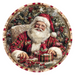 Christmas Santa, DCO-102683, Sign For Wreath, 10" Metal Sign