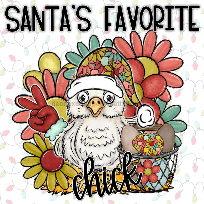 Christmas Sign Chicken Dco-00808 For Wreath 10X10 Metal
